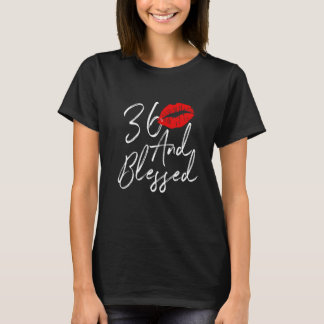 Womens 36 And Blessed Years Chapter 36 Birthday Li T-Shirt