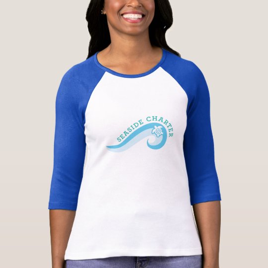 Women's 3/4 Sleeve shirt with 2 colour logo