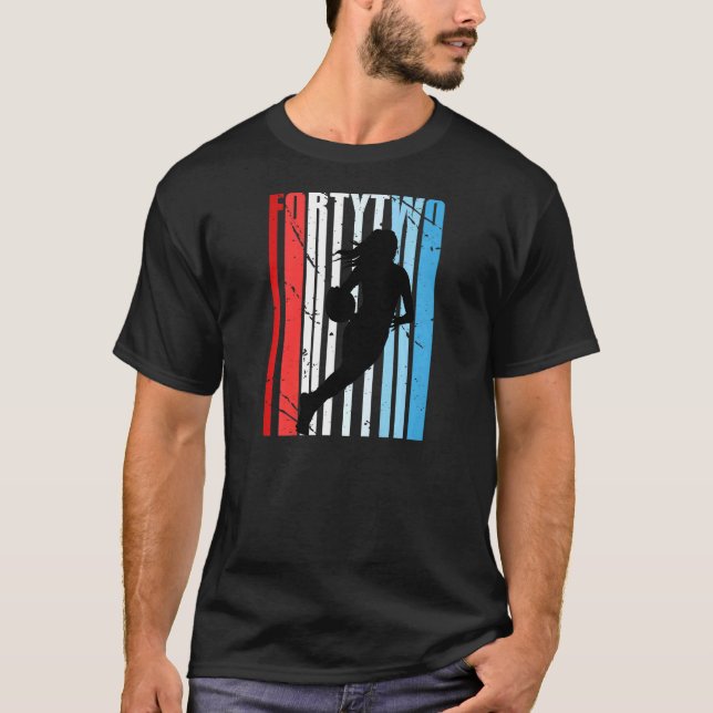 Womens 42nd Basketball Birthday Womens Retro Vinta T-Shirt (Front)