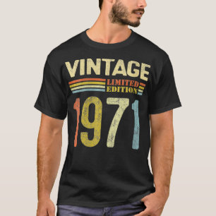 Womens 50 Year Old Gifts Vintage 1971 Limited Edit T-Shirt