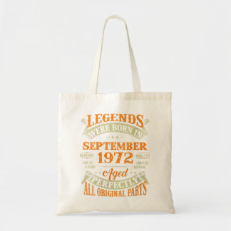 Womens 50th Birthday Gift Legends Born In Septembe Tote Bag