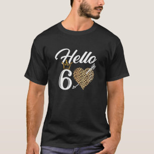 Womens 60Th Birthday Hello 60 Tee With Leopard