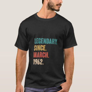 Womens 61 Years Old Vintage 1962 Birthday March 61 T-Shirt