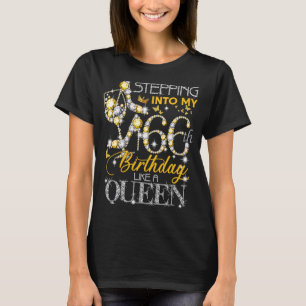 Womens 66 Year Old Stepping Into My 66th Birthday T-Shirt