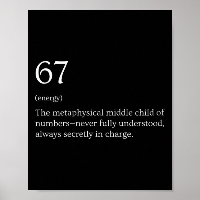 Womens 67 Definition Meme V-neck  Poster (Front)