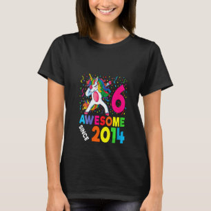 Womens 6th Birthday Dabbing Unicorn Party  For 6 Y T-Shirt