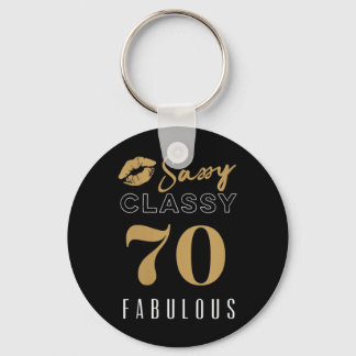 Womens 70 - Sy Cly Fabulous _ 70-Year-Old Womans Keychain