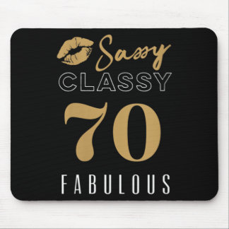 Womens 70 - Sy Cly Fabulous _ 70-Year-Old Womans Mouse Pad