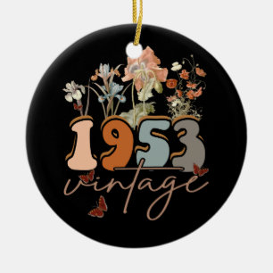 Womens 70 Years Old Vintage 1970 53th Birthday Tee Ceramic Ornament