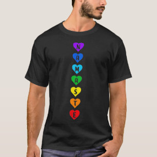 Womens 7 Chakra Hearts Colourful Kundalini Yoga Na T-Shirt