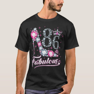 Womens 86 And & Fabulous 1935 86Th Birthday Gift T T-Shirt