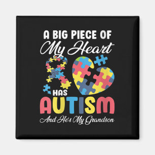 Womens A Big Piece Of My Heart Has Autism And Hes Magnet