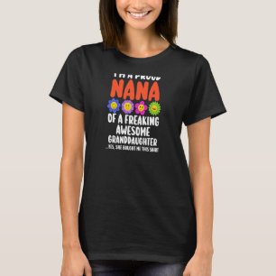 Womens A proud Nana of a Granddaughter Nana Grandm T-Shirt