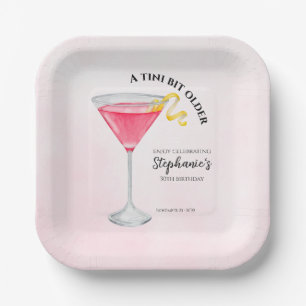 Women's A Tini Bit Older Pink 30th Birthday Paper Plate