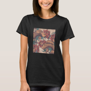 Womens Abstract Japanese Fish T-Shirt