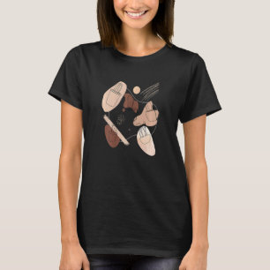 Womens Abstract Minimalist Cactus Aesthetic Boho T-Shirt