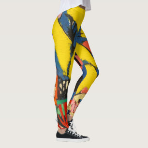 Women's Abstract Modern Art Sayen Trees  Leggings
