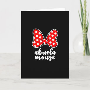 Womens Abuela Mouse Family Vacation Bow Card