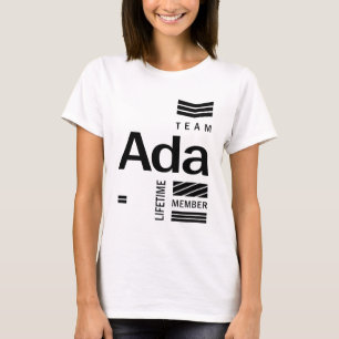 Womens Ada Personalized Name Birthday Gift T-Shirt