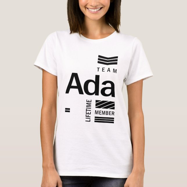 Womens Ada Personalized Name Birthday Gift T-Shirt (Front)