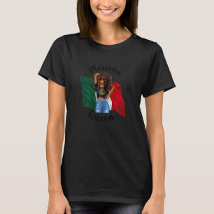 Womens Afro Hair Mexican Queen Mexico Woman Womens T-Shirt