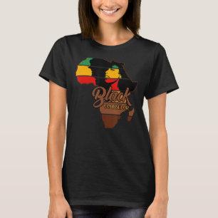 Womens Afro Melanin Black Counsellor Back History  T-Shirt
