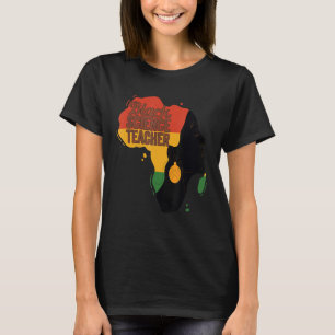 Womens Afro Melanin Black Science Teacher Back His T-Shirt