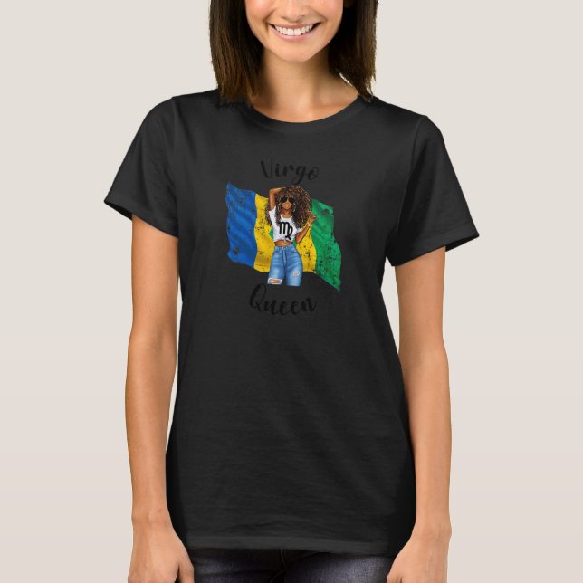 Womens Afro St Vincent Virgo Queen African St Vinc T-Shirt (Front)