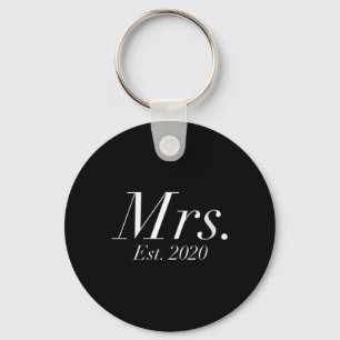 Womens After Wedding Attire For Bride & Groom Keychain