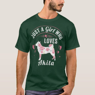 Womens Akita dog pet owner lover girl funny T-Shirt