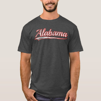 Womens Alabama Vintage Varsity Distressedhrowback  T-Shirt