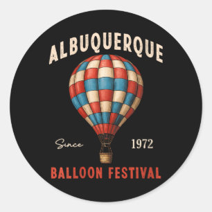 Womens Albuquerque Balloon Festival New Mexico Fie Classic Round Sticker