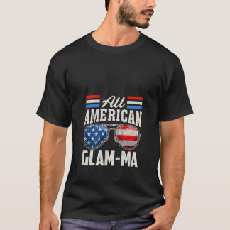 Womens All American Glam ma 4th Of July Family Mat T-Shirt