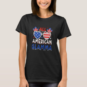 Womens All American Glamma 4th Of July American Fl T-Shirt