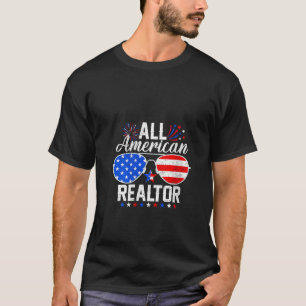 Womens All American Realtor Funny 4th of July Fami T-Shirt
