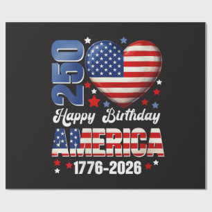 Women's America USA 250 Years Birthday 250th Anniv Wrapping Paper