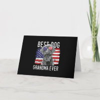 Womens American Flag Best Dog Grandma Ever Giant