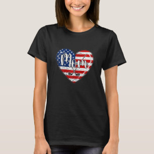 Womens American Flag Golf Mom Apparel 4th Of July T-Shirt