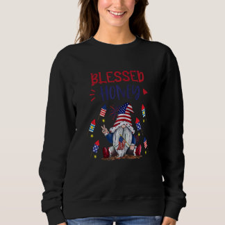 Womens American Gnome Honey Blessed Honey Gnomes Sweatshirt
