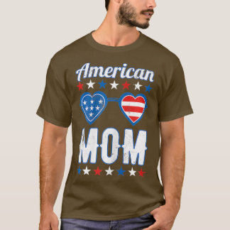 Womens American Mom July 4th American Mothers T-Shirt
