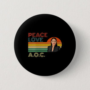 Womens Aoc Alexandria Ocasio-cortez First Female P 2 Inch Round Button