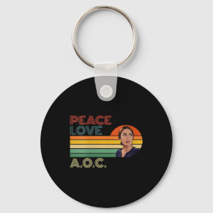 Womens Aoc Alexandria Ocasio-cortez First Female P Keychain