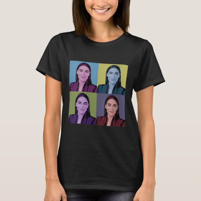 Womens Aoc Alexandria Ocasio-cortez First Female P T-Shirt (Front)