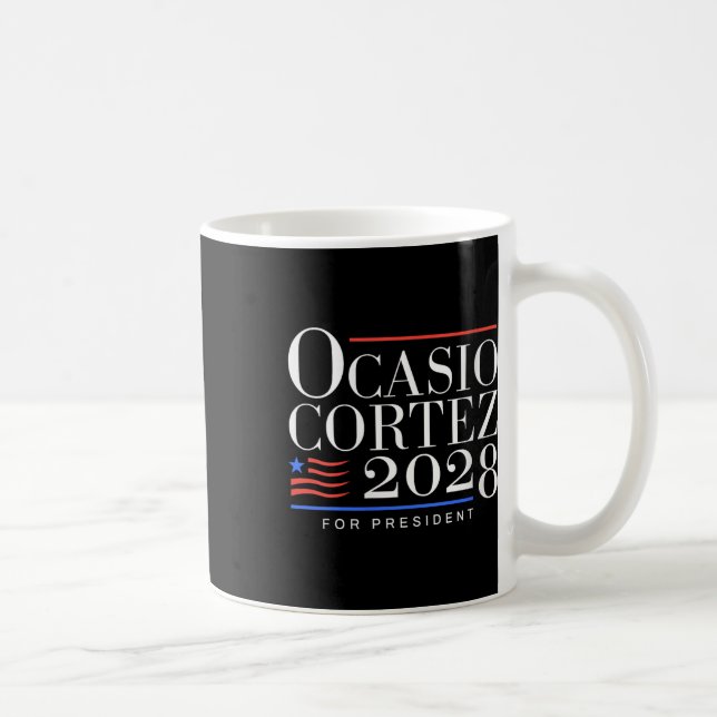 Womens Aoc For President 2028 V-neck  Coffee Mug (Right)