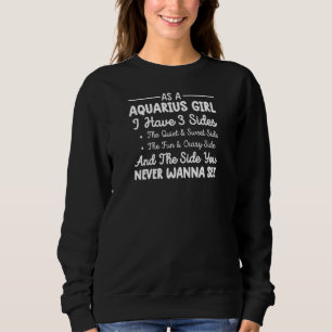 Womens Aquarius queen women Astrology zodiac Aquar Sweatshirt