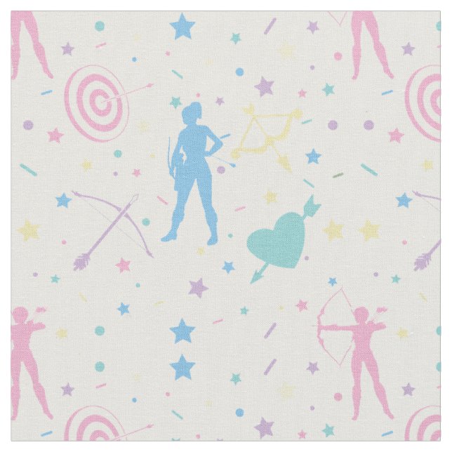 Women's Archery - Archer Bow Arrow Fabric (Close Up)