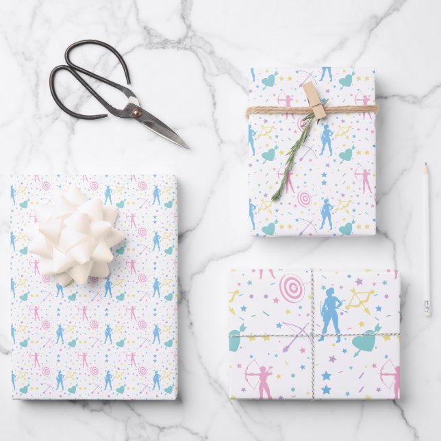Women's Archery - Archer Bow Arrow Wrapping Paper Sheet (Front)