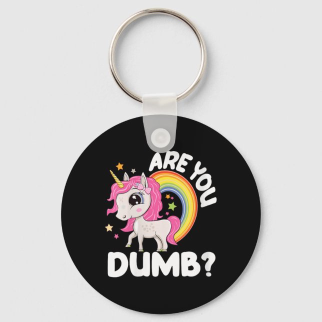 Womens Are Dumb Funny Quotes Sayings Sarcasm Keychain (Front)