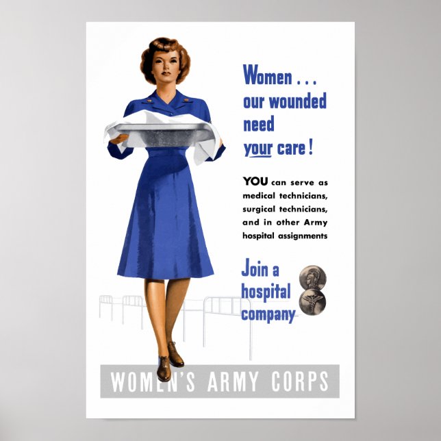 Women's Army Corps -- WW2 Recruiting Poster (Front)