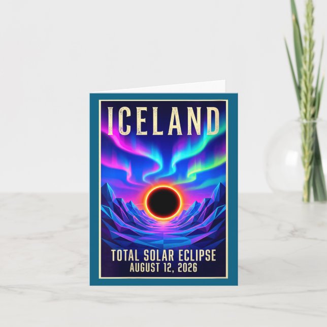 Women's Art Solar Eclipse 2026 Totality 12th Augus Card (Front)